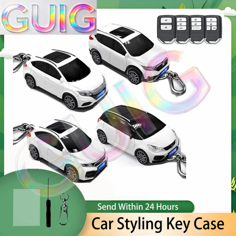 2024 Car Styling for Honda CRV XRV Odyssey FIT Accord Civic VEZEL Crider Breeze Smart Remote Car Key Case Cover Protector Fob
