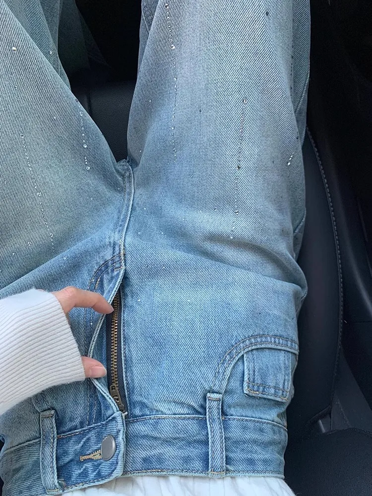 

Мешковатые джинсы Y2K, женские укороченные джинсы до щиколотки, короткие капри стандартного кроя, легкие, тонкие, повседневные, для офисной работы, для бизнеса, повседневного использования, удобные