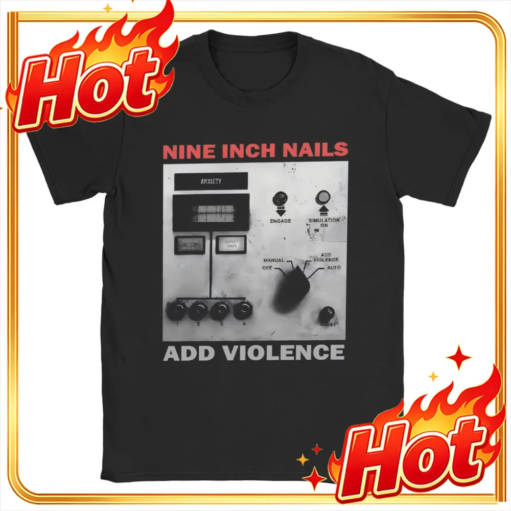 Custom Nine Inch Nails NIN Men's And Women's Printed T Shirts Crazy Tees Short Sleeve Crewneck Male T-Shirts Pure Cotton Summer