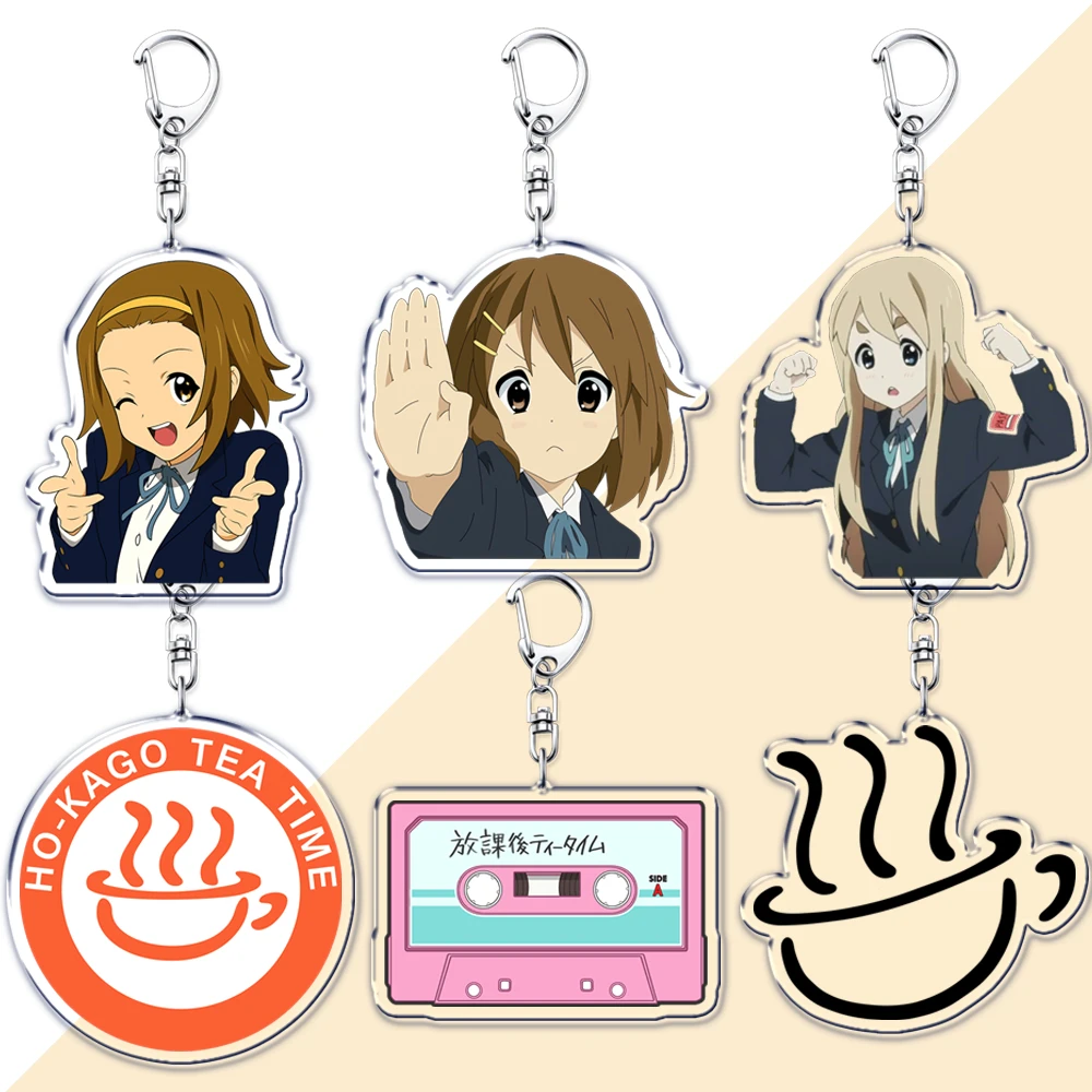 Llaveros de Anime para Bolsos y Accesorios, Kawaii Yui Hirasawa, Mugi, Azusa, Keion, Yui, Mio, Meme, Joyería, Regalos para Amigos y Fans