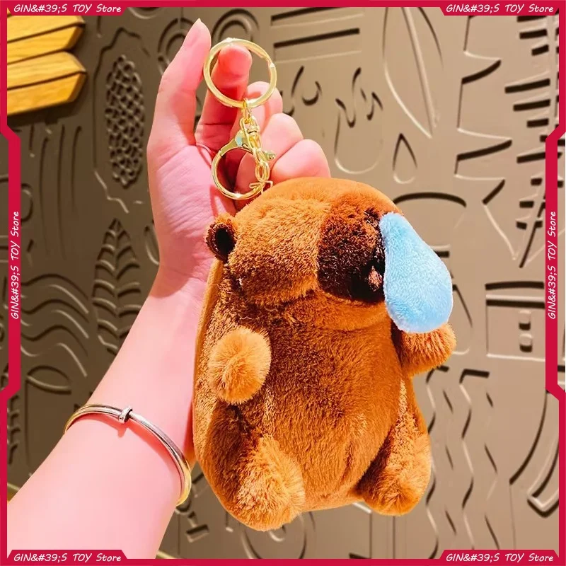 12 centimetri Imitazione Acquario Delfino Capibara Ciondolo Multi-Color Portachiavi Accessorio Pull-Out Peluche Portachiavi Regali Decorazione