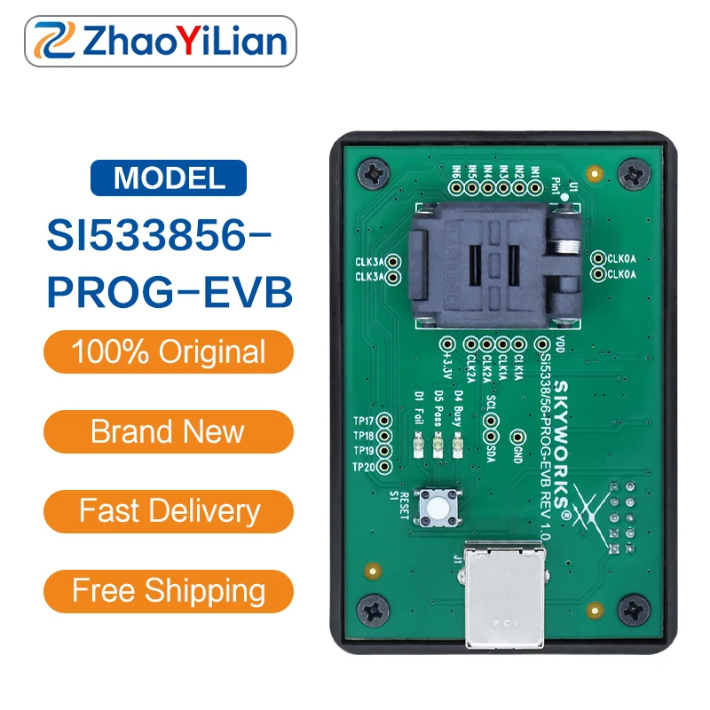 For SI533856‑PROG‑EVB Skyworks SI533856 PROG EVB USB Clock Device Programmer OTP Memory Burning Demo SI5338/56-PROG-EVB Module