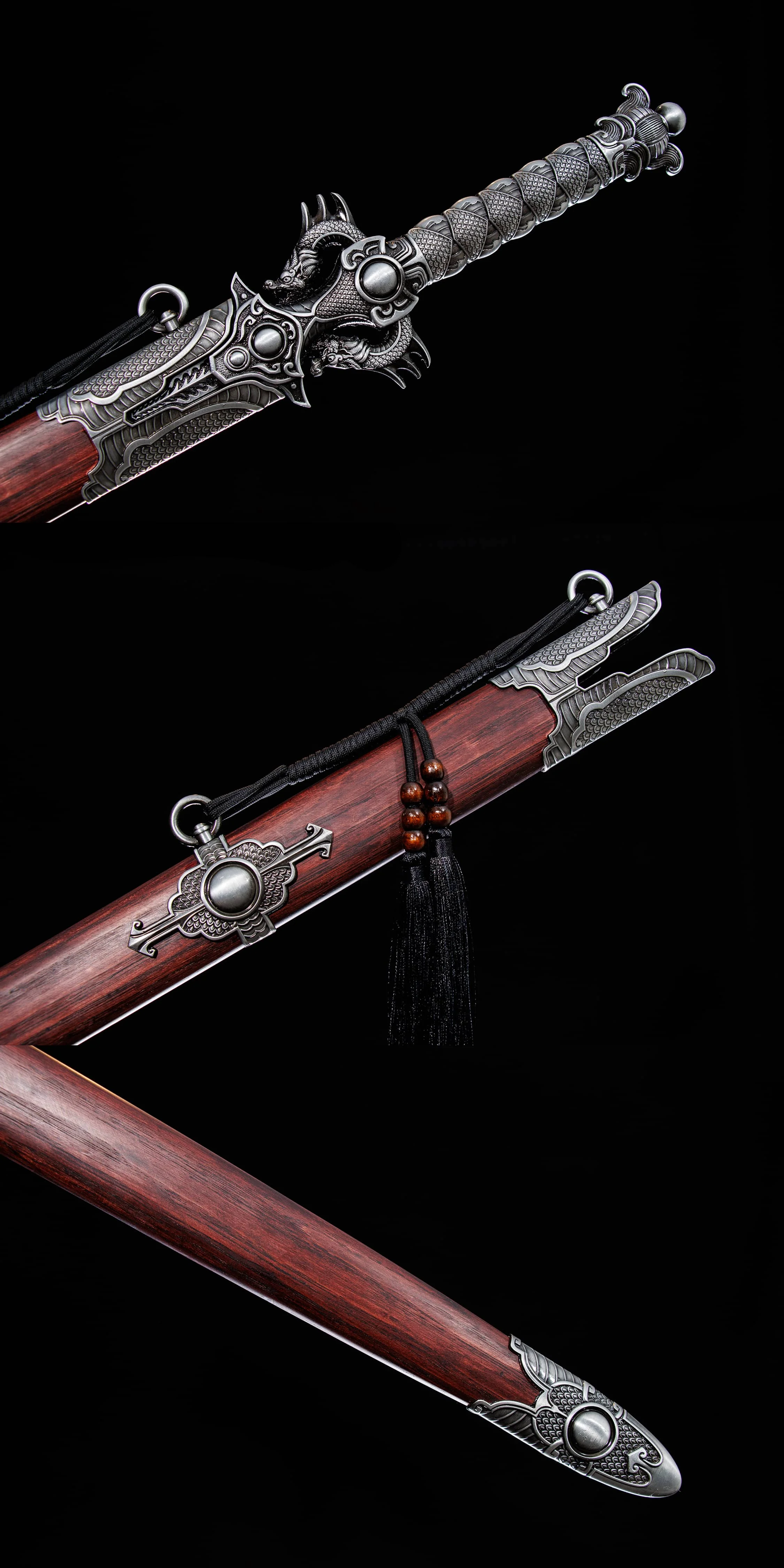 110cm Dragon Battle Sword katana full tang True Steel Medieval Reconstruction Gift Battle Preparation Edge cutting