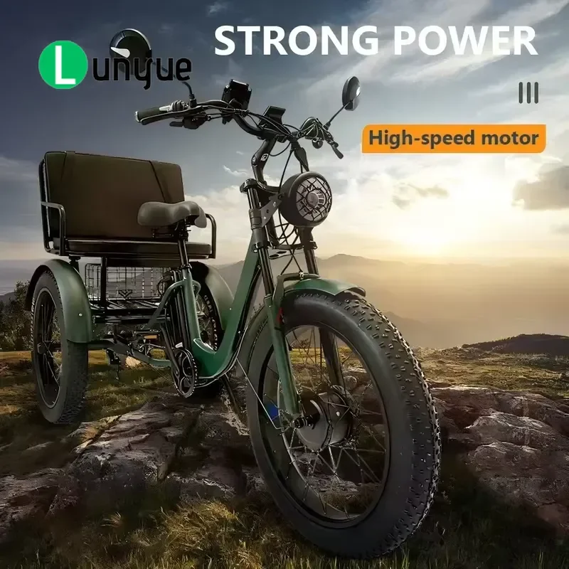 24 Inch Electric Tricycle Lightweight Eco Friendly 30kmh Speed 100 200kg Load Capacity Power Trike for Adult Commuting