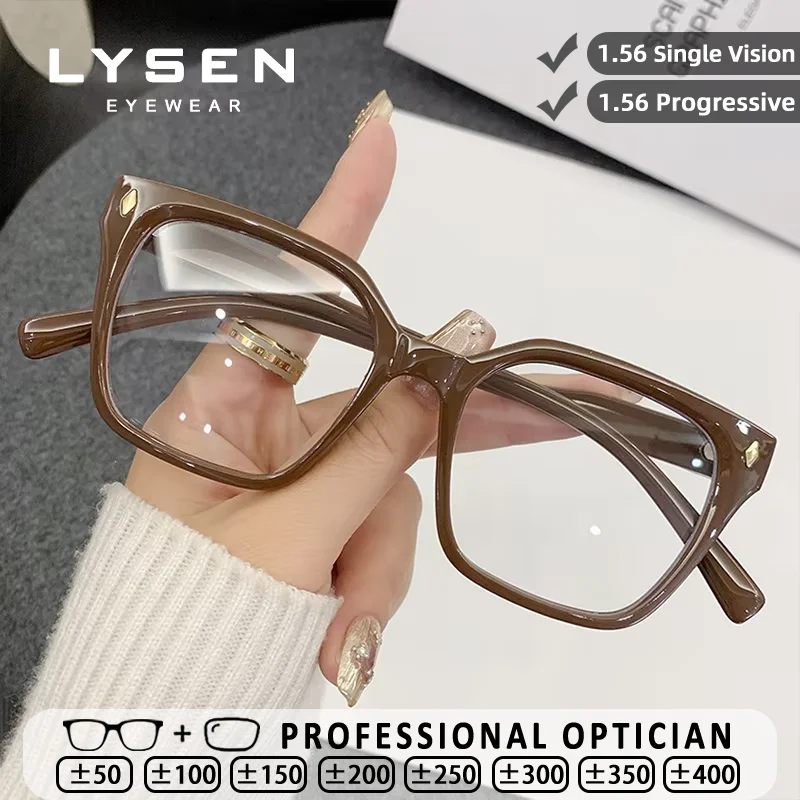 

LYSEN Classic Casual Style Versatile Women's Reading Glasses Anti Blue Light Myopia Customized Progressive Prescription Glasses
