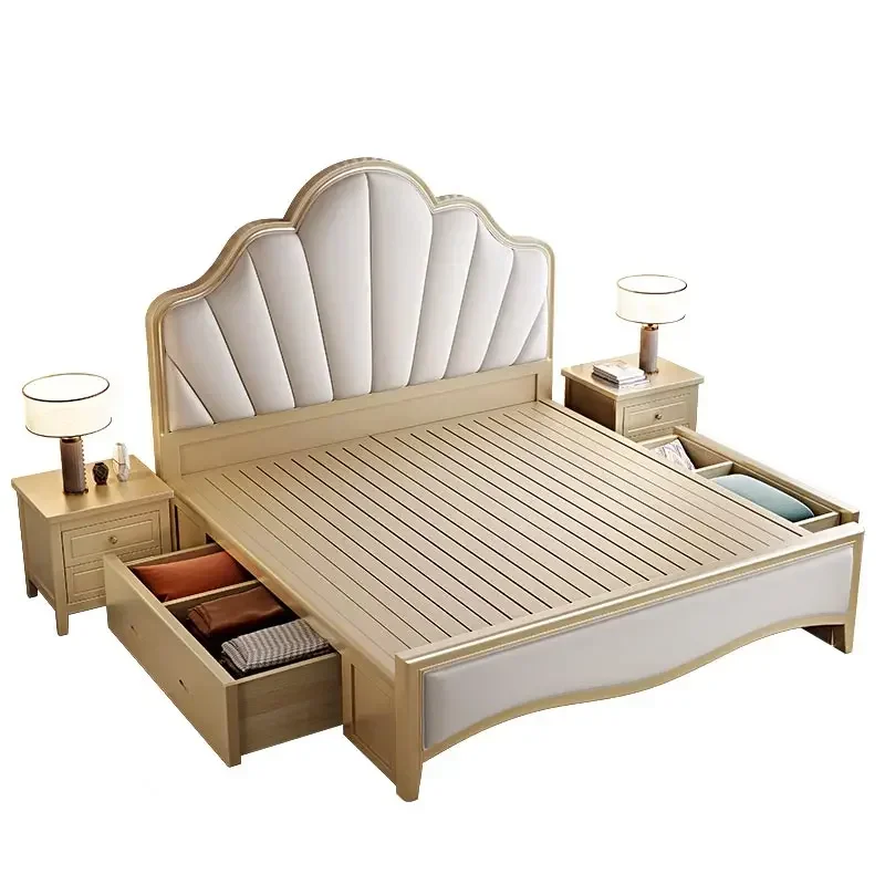 For Design Double Bed Frame Sale Wooden Adult Modern Bases Bed Frames Bedroom Headboards Muebles De Dormitorio Home Furniture