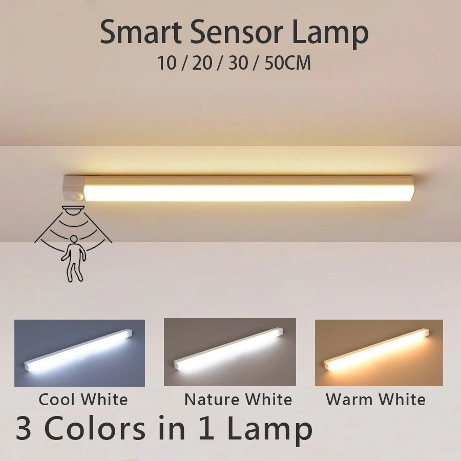 

Wireless Rechargeable LED Night Lights Motion Sensor Lights Closet Kitchen Night Lights Bedroom Sensor Light Cabinet Stair Light