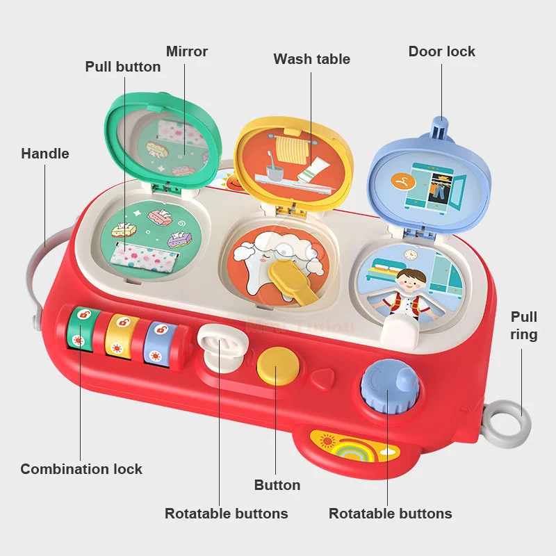 มอนเตสซอรี่ของเล่นเด็กฝึกทักษะทางประสาทสัมผัสสำหรับทารก13 24เดือน