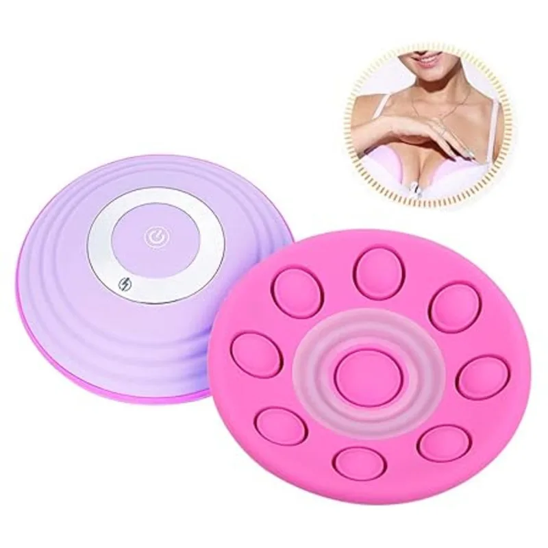 Wireless Breast Massager Electric Vibration Bra With Hot Compress Function Remote Control For Breast Enlargement Anti Sagging