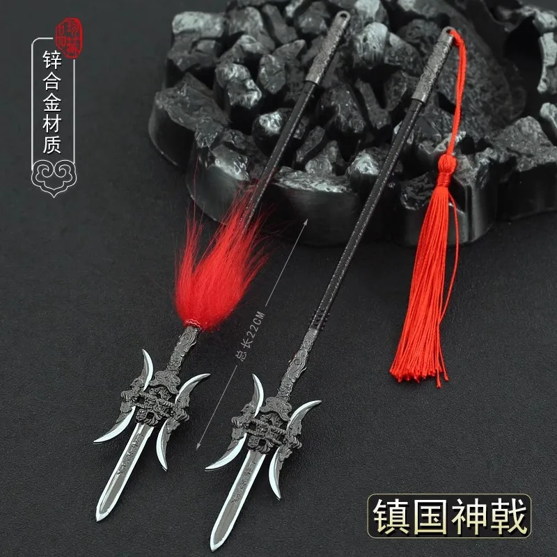 

1/6 Soldier Miniature Cold Weapons Zhenguo Divine Halberd Model Toy Fit 12'' Action Figure Body In Stock Collection