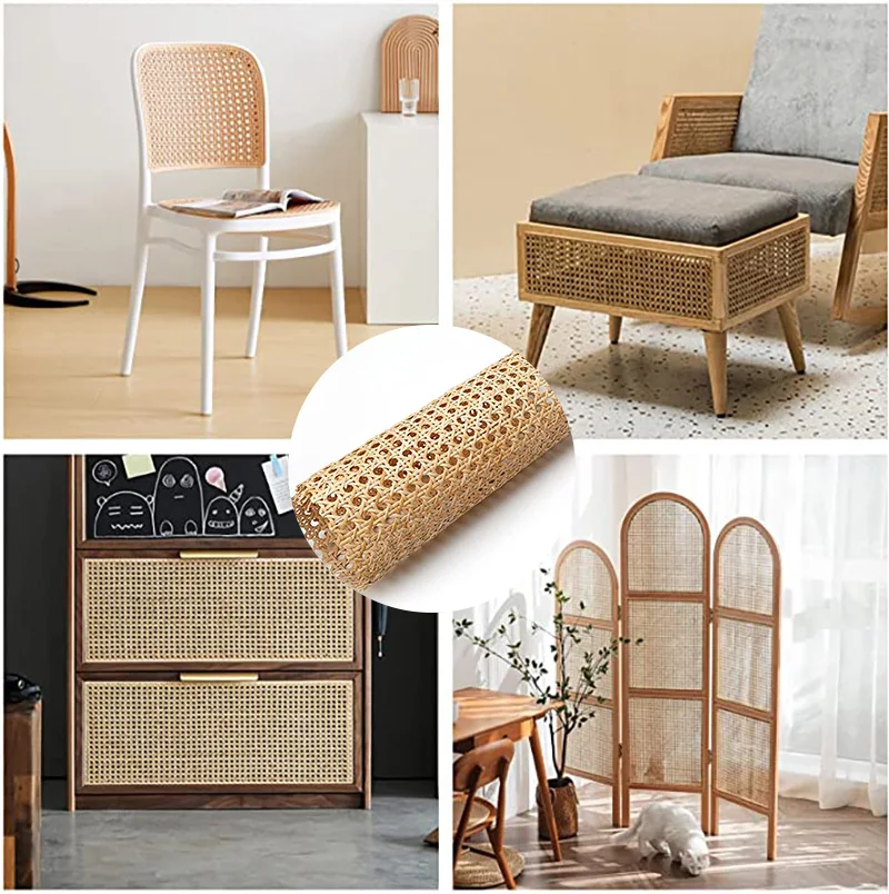 40 45 50cm Width Rattan Roll Octagonal Weave Decorative Repair Furniture Chair Table Cabinet Craft Weave Mesh Rattan Wire Gifts