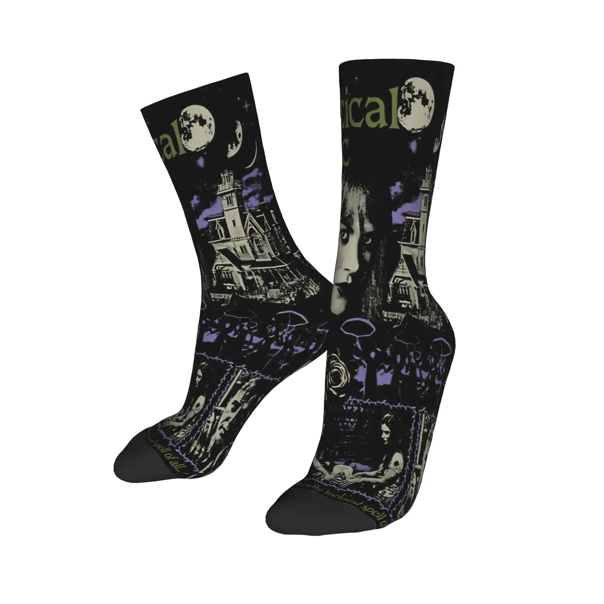Men Women Practical Magic 2 Witchy Romance Witch Sisters Gothic Fantasy Love Spell Socks Sweat Absorbing Casual  Socks