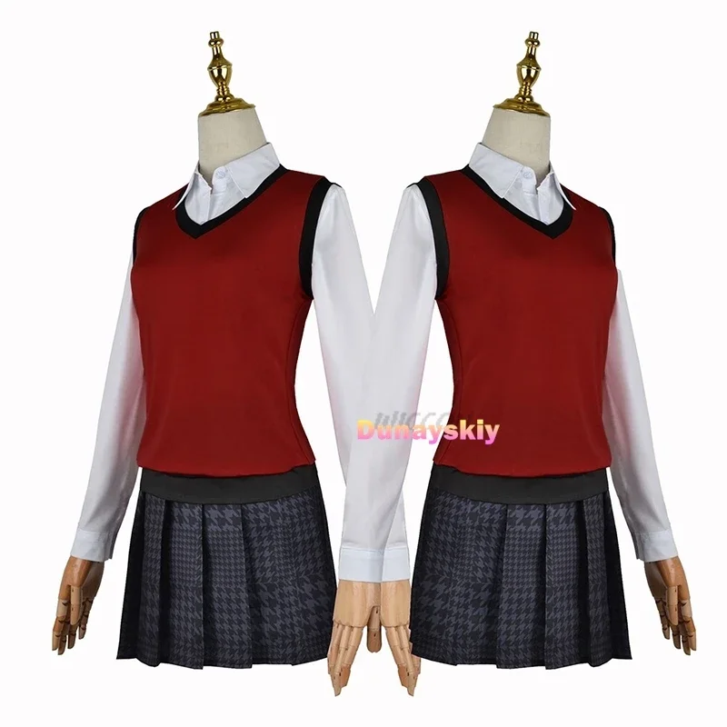 CosplayAnime Kakegurui Costume Jk-Uniform Midari Ikishima Cosplay Anime Midari Compulsive Gambler Wigs  School Girl School Suit