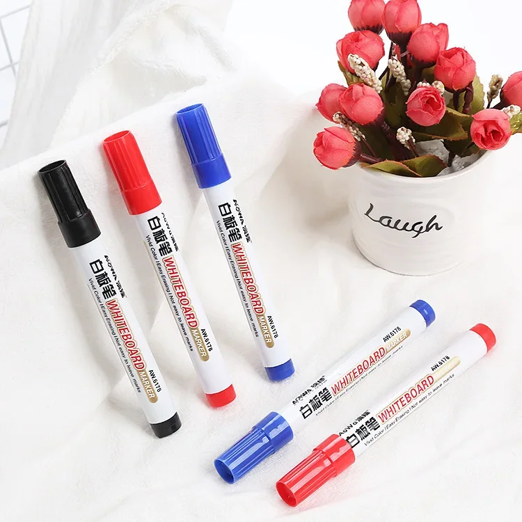 3pcs/set Whiteboard Pen Black Whiteboard Markers Erasable Water-based Markers Pen office Tools Drawing Pen Blue/Black/Red