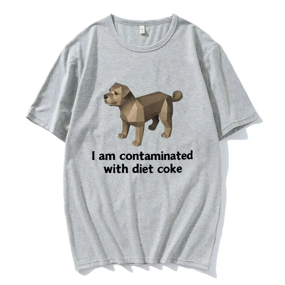 Je suis contaminé avec la Coke diététique drôle chien Meme T-shirt femmes vêtements Vintage à manches courtes T-shirt décontracté t-shirts