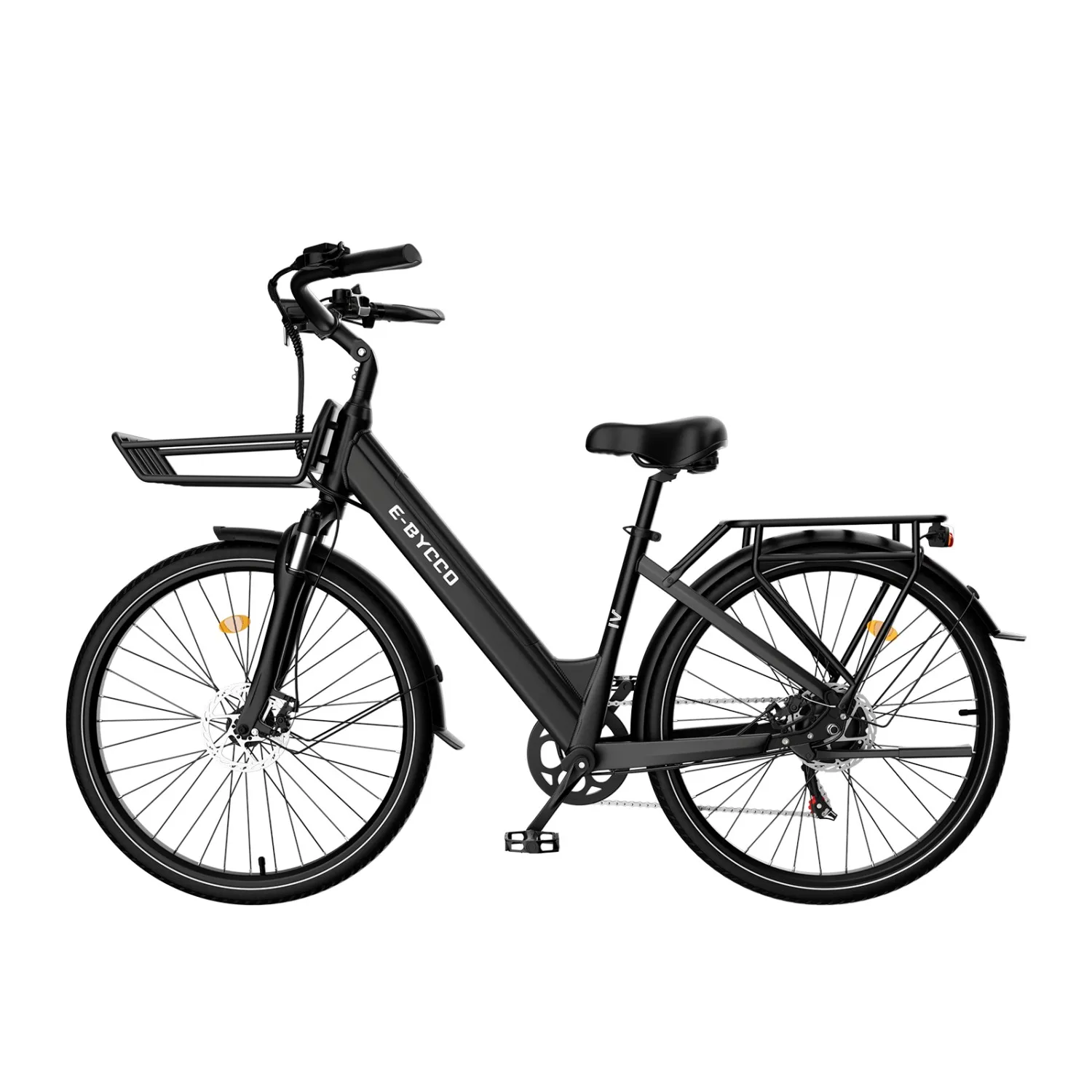 Star-certificering, 500 watt piekvermogen, elektrische stadsfiets voor volwassenen, Yoku V1, 36V, 15,6 Ah, elektrische fiets voor buiten, wielmaat: 28 x 1,5 inch, zwart-witte elektrische fiets voor