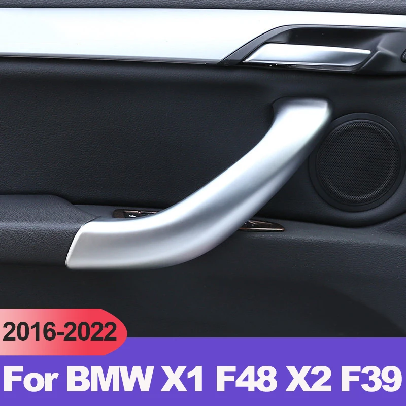 For BMW X1 F48 X2 F39 2016-2018 2019 2020 2021 2022 ABS Carbon Car Door Inner Handle Frame Trim Stickers Protector Accessories