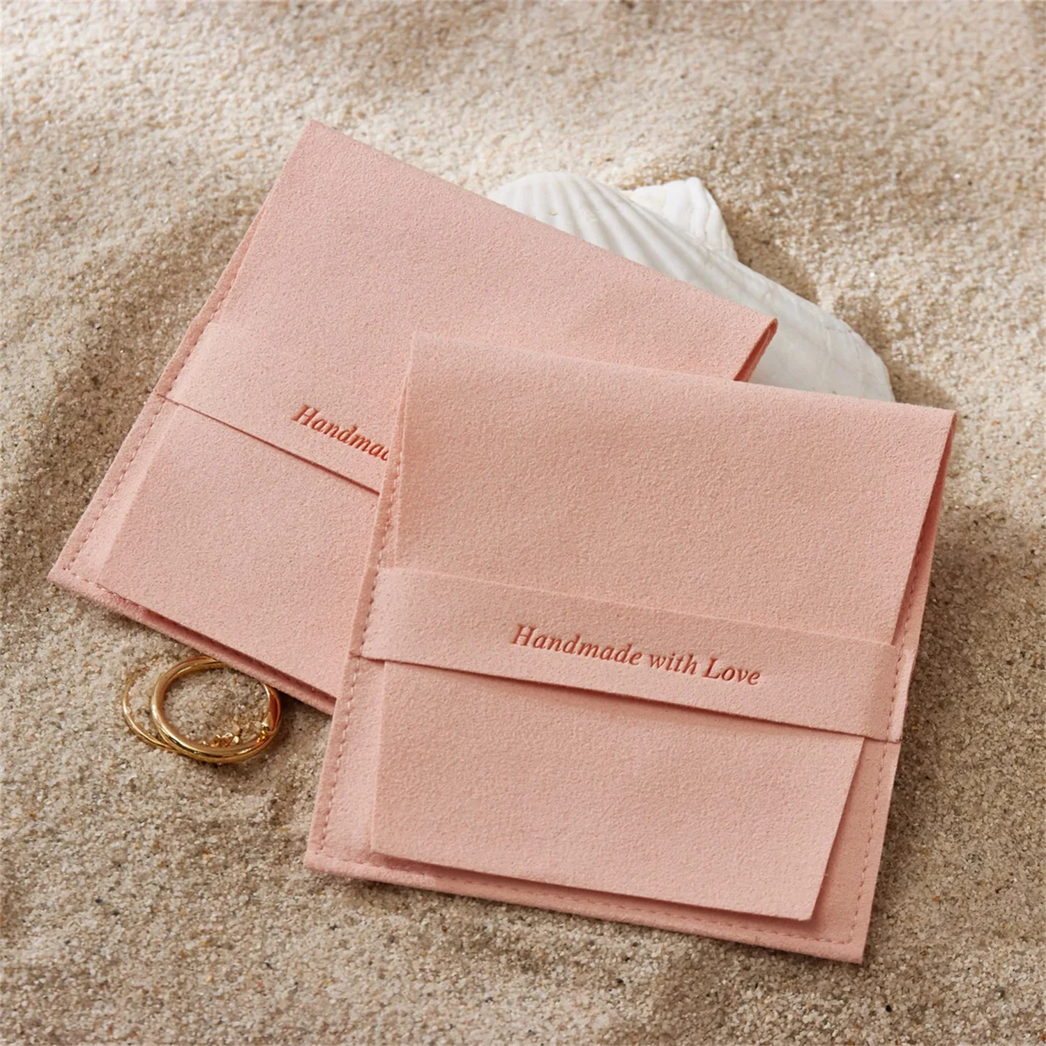

50pcs personalized jewelry bags with logo, jewelry pouch with banner,light purple small bag, custom logo, packaging bag with cus