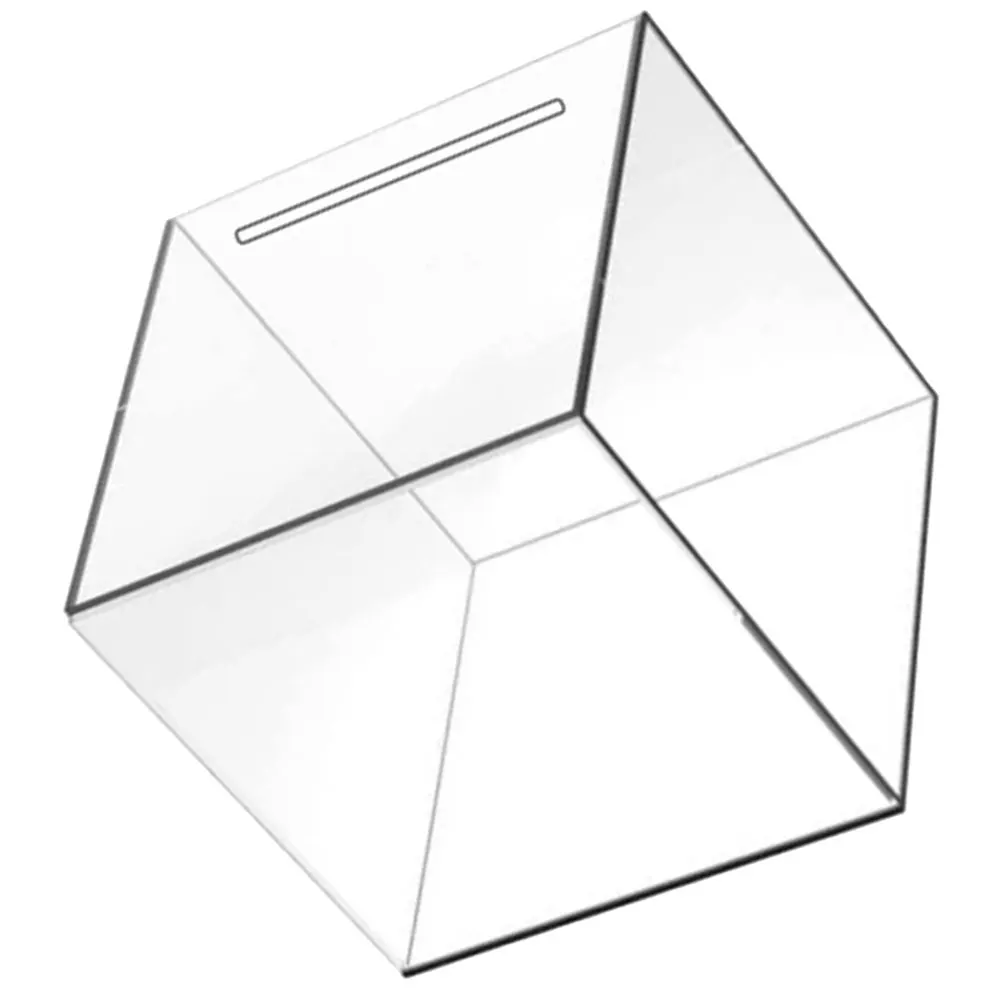 

Acrylic Piggy Bank Transparent Jar 15x15x15cm Reusable Clear Acrylic Money Saving Box Cash Storage Container Party