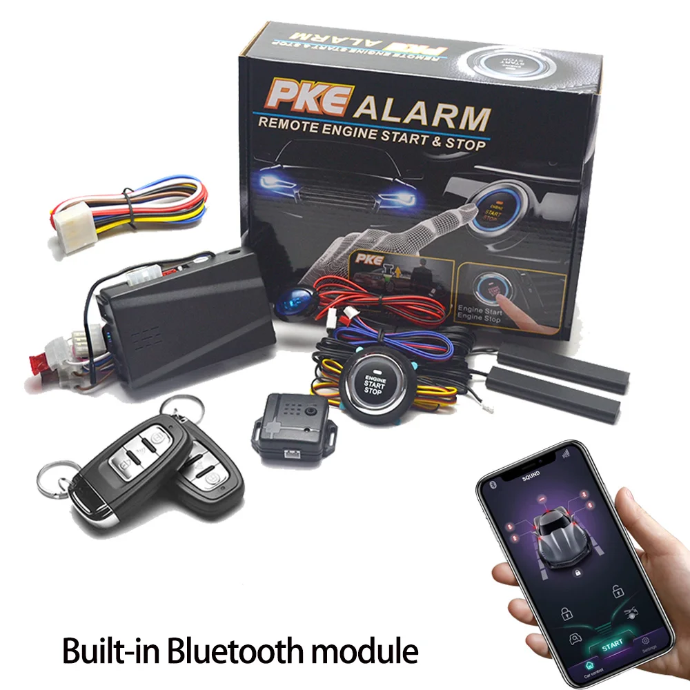 Remote Starter and Car Alarm Smart App Remote Start Stop System for Cars Engine Push Start System with Auto Ignition Button