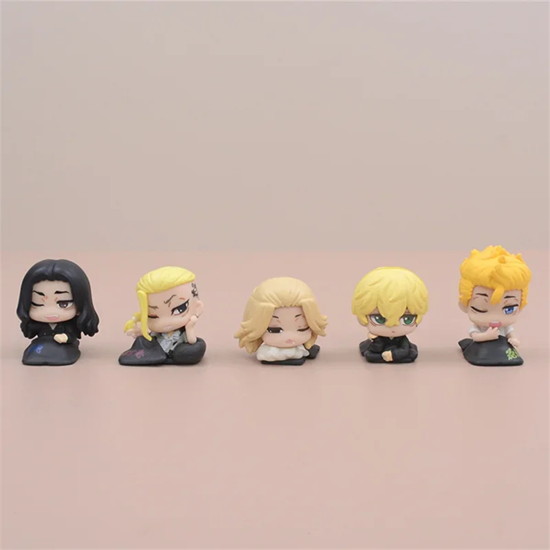 Anime Q Version Tokyo Revengers Sleep Form Mikey Draken Model Toys Takemichi Hanagaki Baji Keisuke Action Figure Ornaments Gift