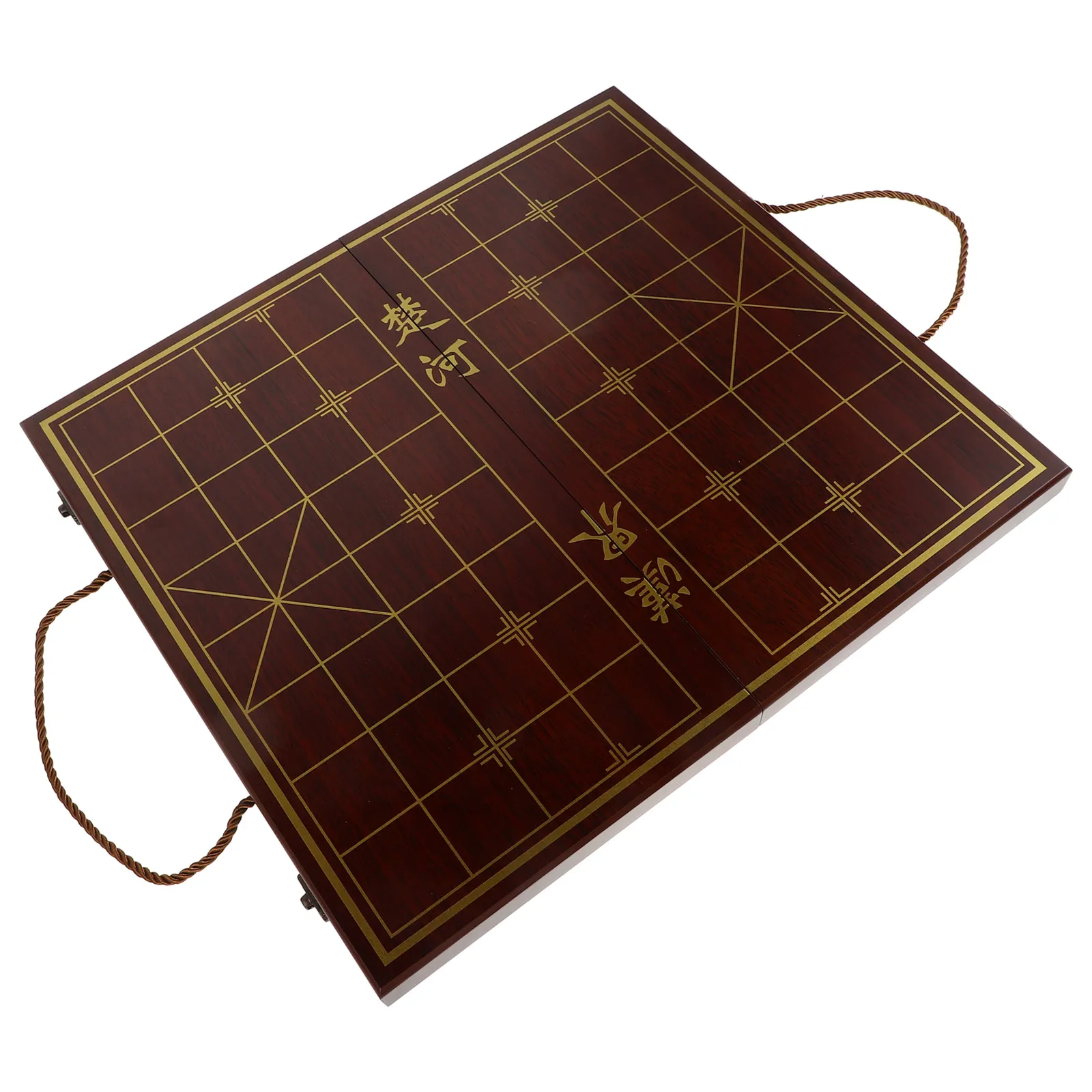 

Chess Box Chinese Chesses Educational Toy Kids Travel Chessboard Kit Mat Vintage
