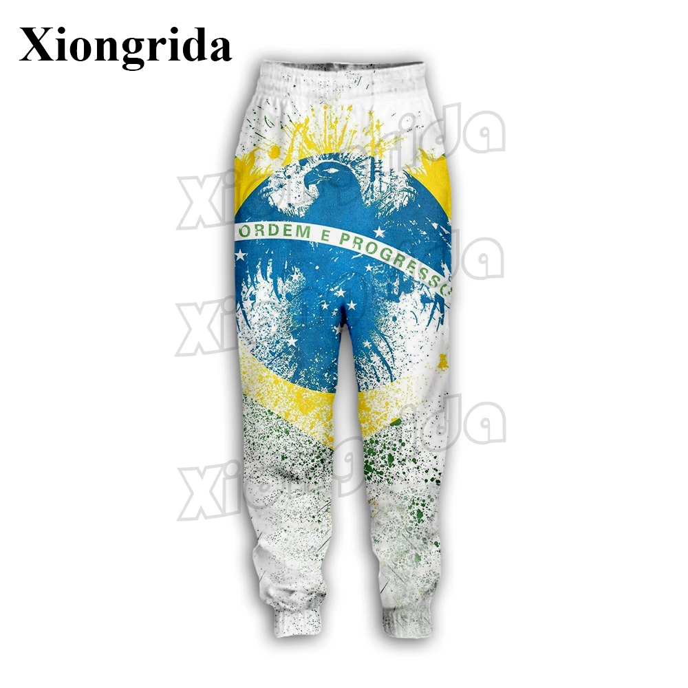 

Brazil Flag Pants Mens Fashion 3D Sweatpants Joggers Jumpsuit Sports Pants Casual Streetwear