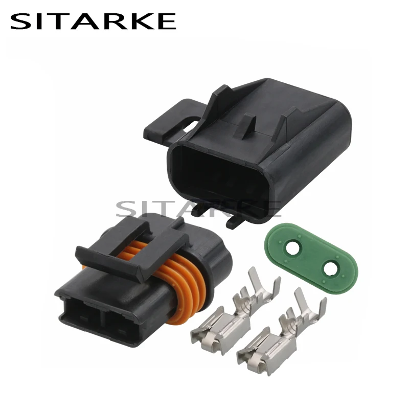 

1 Set 2 Pin Automotive Electrical Wire Connector Female Male Electronic Fan Cable Plug For Fan 12033769 12034269