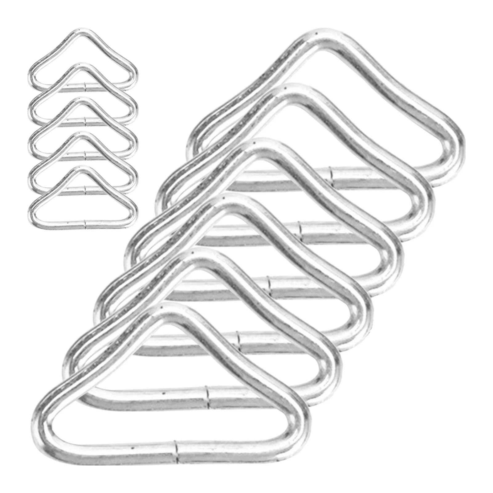 

30pcs Wear-Resistant Trampoline Parts Metal Triangle Buckles Replaceable Professional Buckles For Portable Trampoline Windproof
