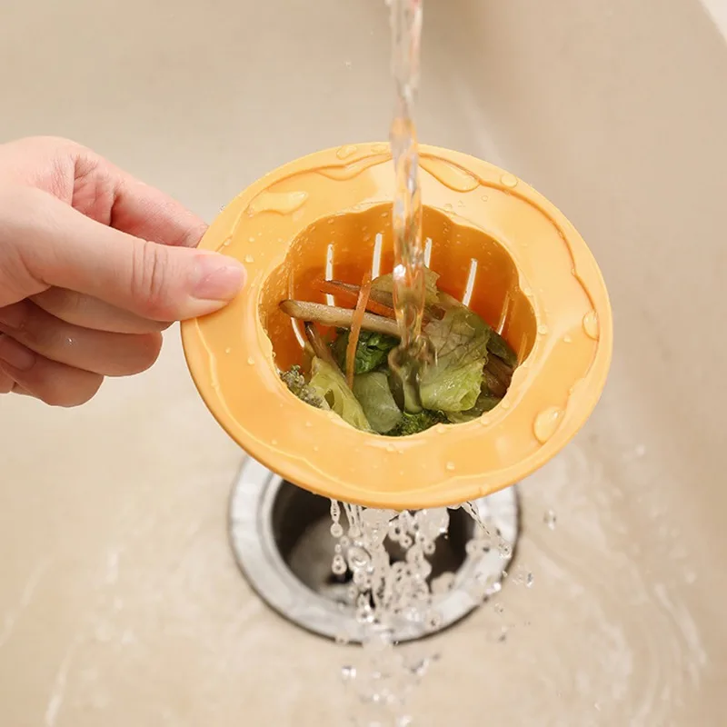 Lavello filtro Cactus Cute Pumpkin Sink Strainer con coperchio Anti Blocking Basin Drain Stopper Basket Waste Collector Hair Catcher