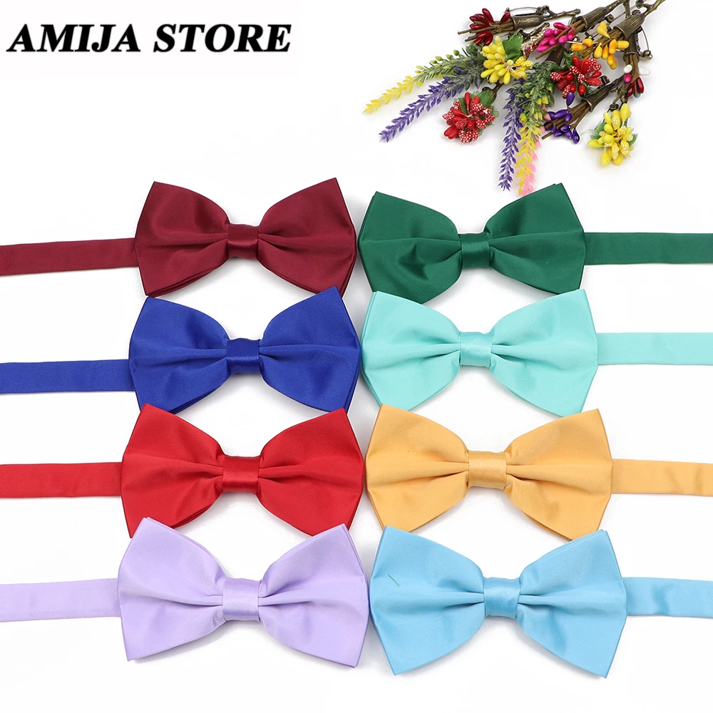 Abito da uomo colorato con papillon regolabile Accessori da sposa Colori solidi Nero Rosso Papillon Set Collo per bambini Fantasia Nuovo fiocco Prom formale