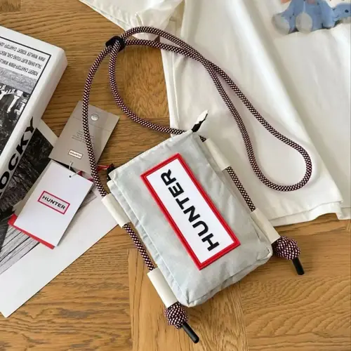 Imagen 2 del producto HUNETR Bolso cruzado para teléfono móvil de Color sólido, bolso de tela Simple para mujer, bolso de moda, monedero de hombro