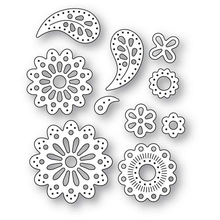 AliliArts – matrices de découpe en métal, fleurs nordiques, bricolage, Scrapbooking, Album Photo décoratif, gaufrage, carte en papier, artisanat, 2023