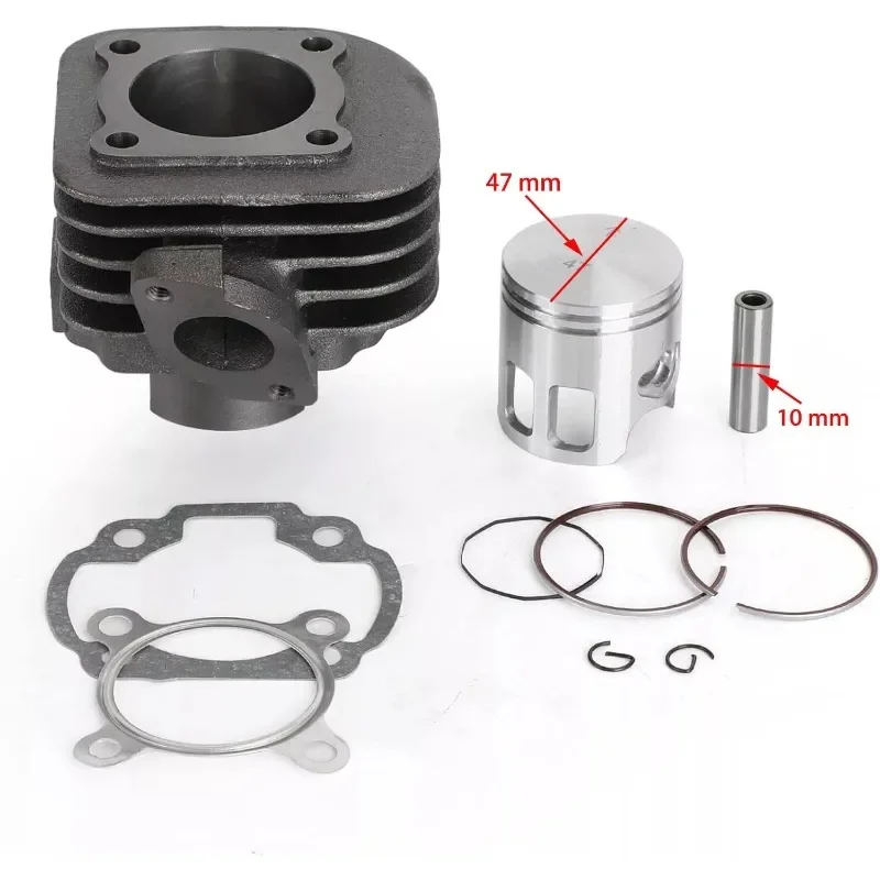 47mm Bore 70CC Cylinder Piston Ring Kit for 1E40QMB JOG50 KEEWAY Hurricane 50 ZIP 50 Stels Skif 50 2 Stroke Scooter Engine Parts