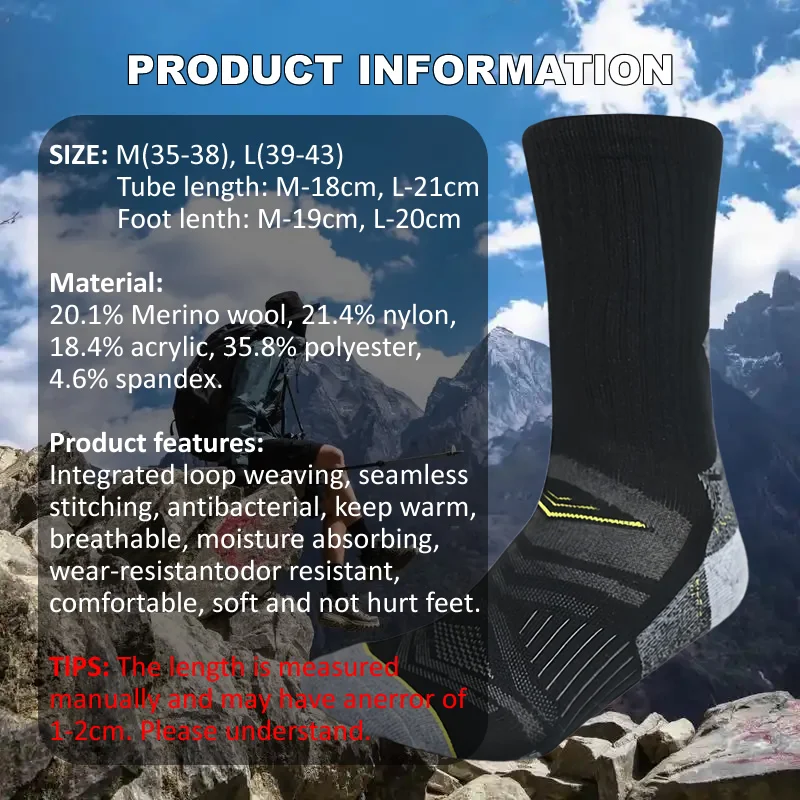 Outdoor Hiking Merino Wool Soc - đánh giá và giá Wool Hiking Sock