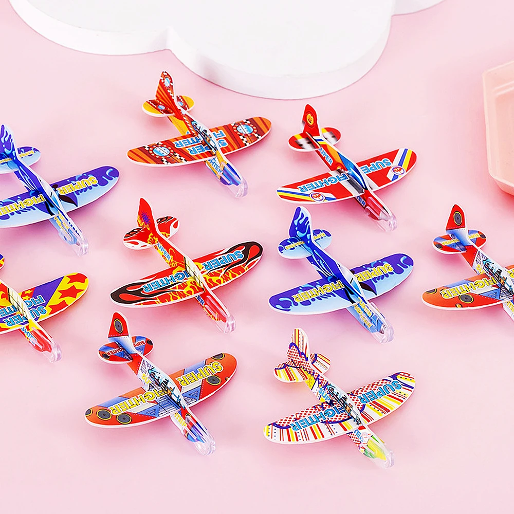 20Pcs Kids Party Supplies DIY Multicolor Foam Airplane Boys Girls Birthday Party Souvenirs Pinata Filler Kindergarten Prize Toys