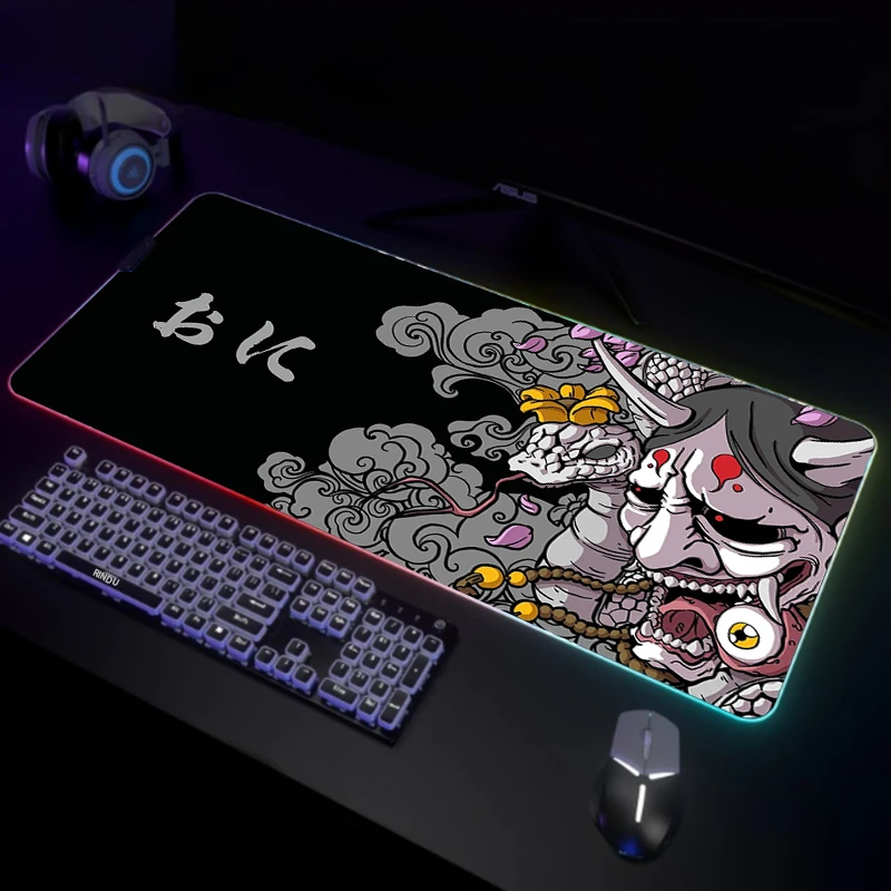 

Dragon Backlight Gaming Mousepad Desk Mat RGB Gamer Mousepads Mouse Pad LED Non-Slip Rubber Mouse Mat Keyboard Mat For PC