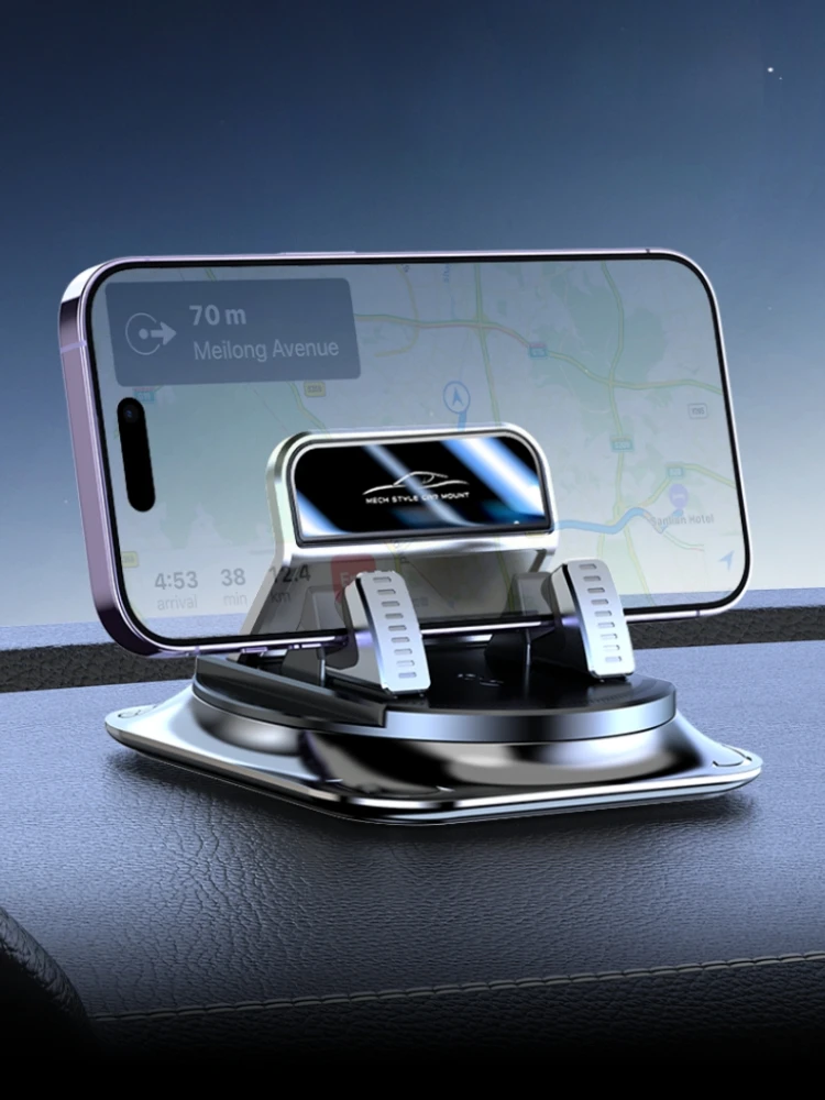 360° drehbare Autohalterung mit verbesserter Freisprechfunktion, kompatibel mit iPhone und Android-Geräten, Armaturenbrettbefestigung, nicht wasserfest, universell einsetzbares Silikonmaterial
