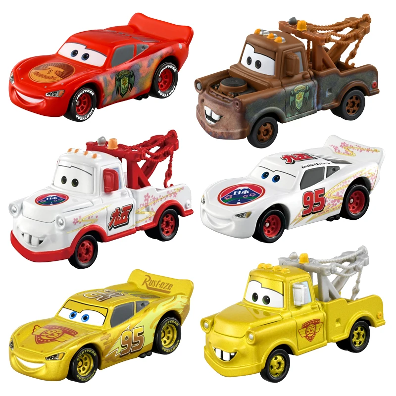 TAKARA TOMY diecast alloy model Car General Die Die Lightning McQueen sports car, boys collection display toys, children's toys.