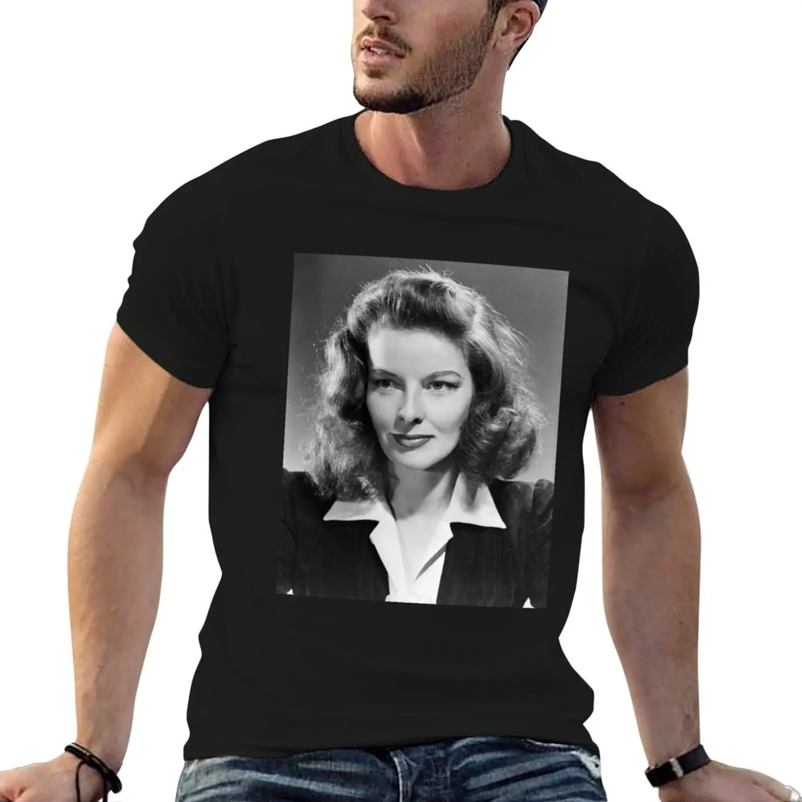 Katharine Hepburn, Actress, 1941 Sticker T-Shirt Plus Size Outdoor Casual Top