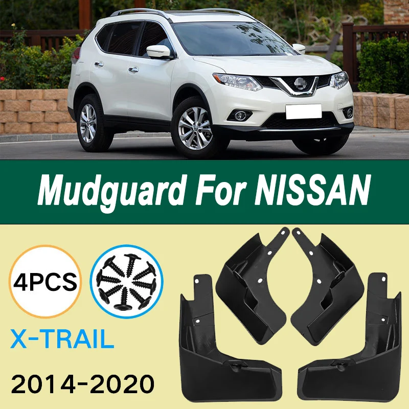 

For NISSAN X-TRAIL 2014-2020 Automotive Tire Mudguard Waterproof Prevent Mud Splashing Car Mud Flap Fender Trim 4pcs Accessories