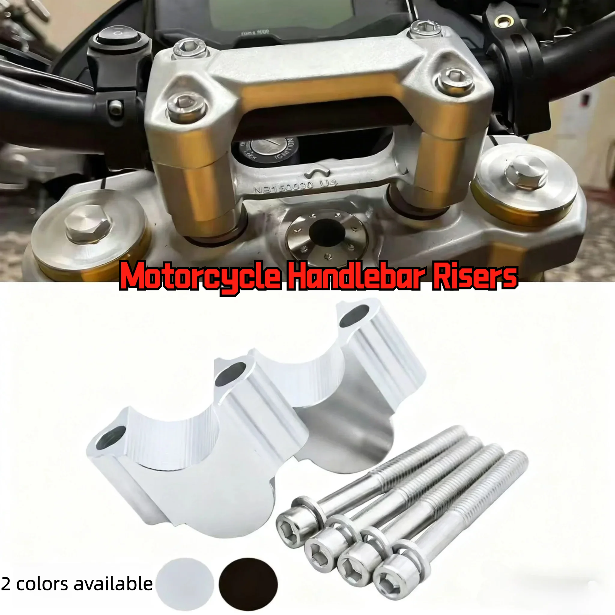 

Motorcycle CNC Enhanced Pressure Coding 22 28mm Aluminum Alloy Handlebar Risers For Off-Road Motorcycles Motorcycle Modification
