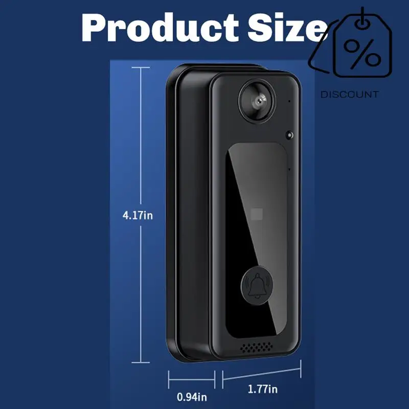 ABMF-Smart Doorbell Tuya WIFI كاميرا إنذار الأمن HD للرؤية الليلية فيديو إنترفون مقاوم للماء جرس الباب اللاسلكي رصد