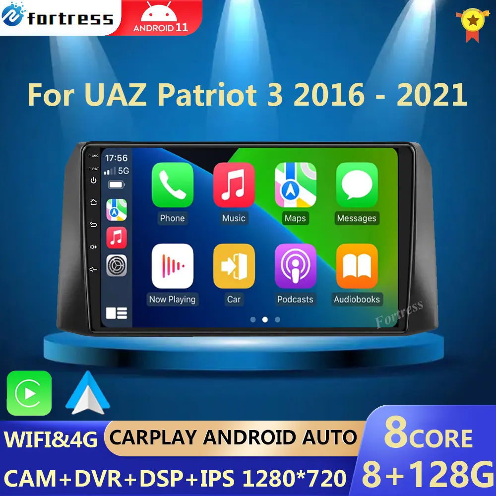 

Android 13 Carplay For UAZ Patriot 3 2016 - 2021 Car Radio Multimedia Video Player Navigation stereo GPS No 2din 2 din dvd