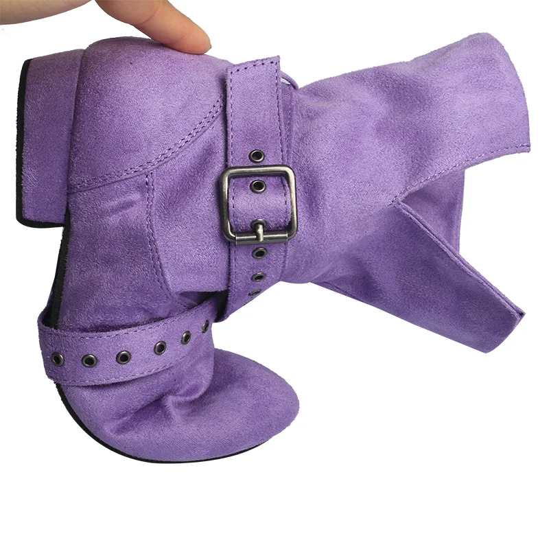 

Venus lure Customized 2CM Heel Urban Viber Violet Dance Boot Suede Sole Women Boots for Dancing Short Boots Dropshipping