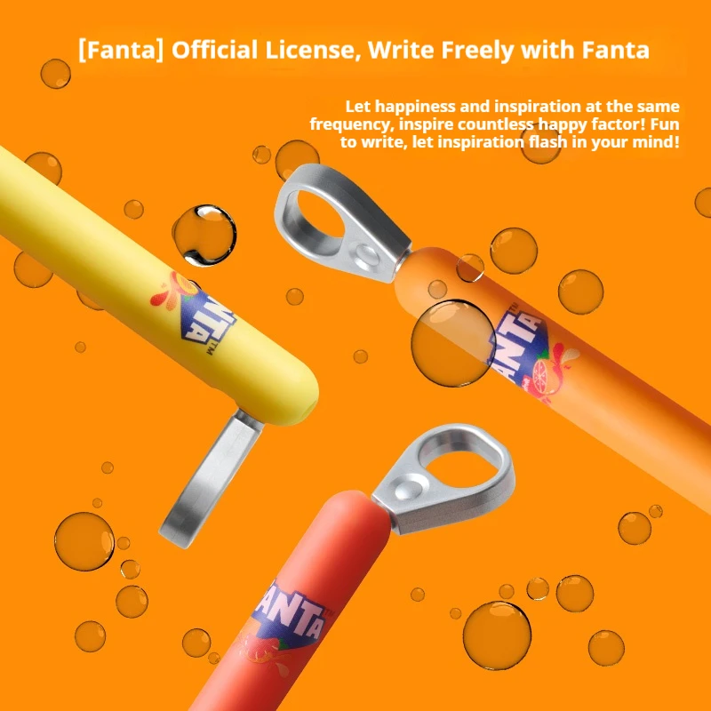 قلم جل سبرينت إصدار محدود من KACO x Fanta، 0.5 مم لتخفيف التوتر سريع الجفاف وسلس للكتابة على شكل ST للوازم المكتبية المدرسية