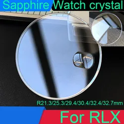 Round Flat Sapphire Replacement Watch Crystal for RLX 21.3mm 25.3mm 29.4mm 30.4mm 32.7mm Watch Glass Lens with Calendar Window