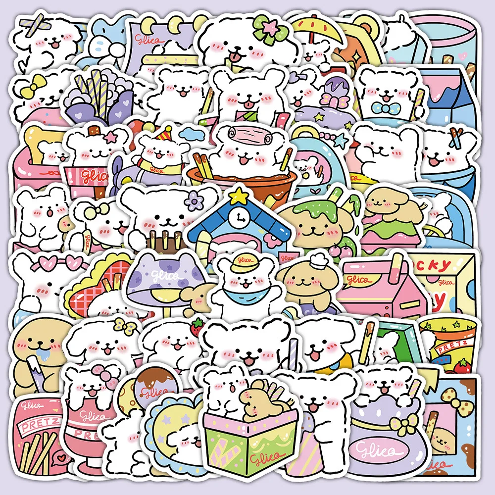 51PCS การ์ตูนต้นฉบับสีเขียวสายลูกสุนัขสติกเกอร์ DIY ของเล่นเด็กแล็ปท็อปสเก็ตบอร์ด Decals สติกเกอร์