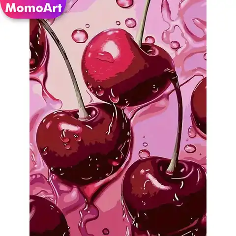 Momoart Diamond Painting Cherry Fruit New Arrival DIY Diamond Mosaic Picture Of Rhinestones Embroidery Handmade Gift