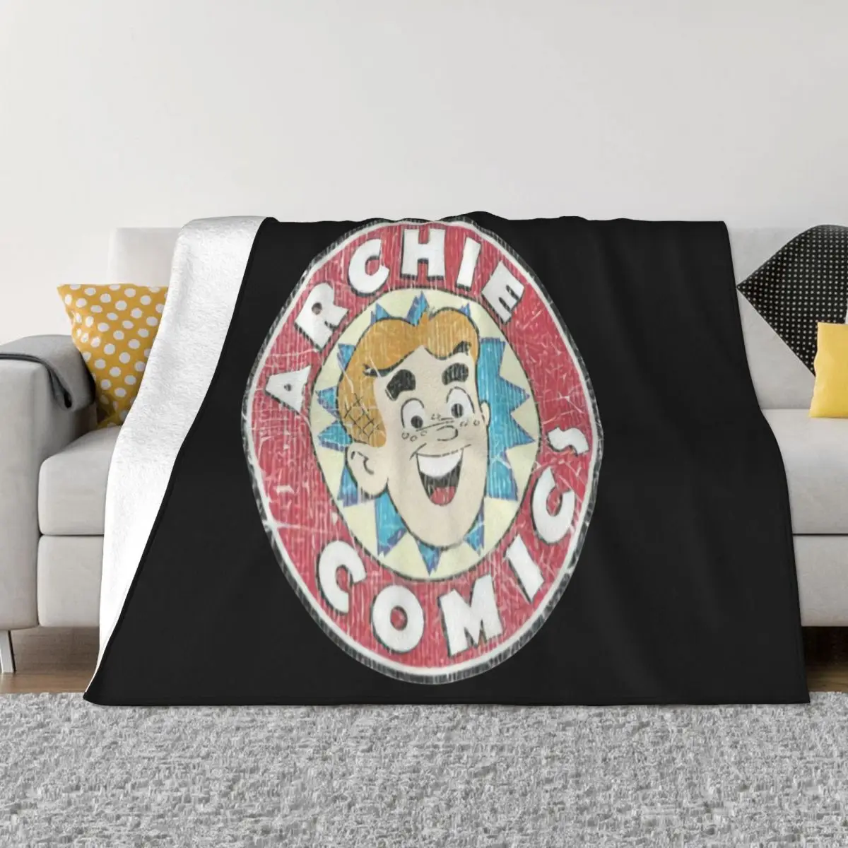 Archie Comics Logo Licensed Comic Book White New Print Geek Kawaii Goth Party Homme Printing Throw Blanket